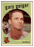 1959 Topps Baseball #521 Gary Geiger Red Sox VG-EX 515924