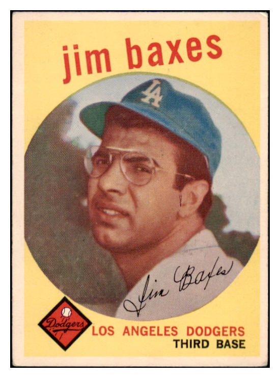 1959 Topps Baseball #547 Jim Baxes Dodgers VG-EX 515934