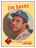 1959 Topps Baseball #547 Jim Baxes Dodgers VG-EX 515934