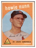 1959 Topps Baseball #549 Howie Nunn Cardinals VG-EX 515935