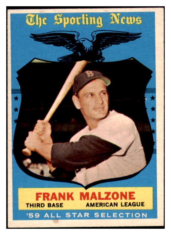 1959 Topps Baseball #558 Frank Malzone A.S. Red Sox VG-EX 515937