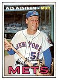 1967 Topps Baseball #593 Wes Westrum Mets EX-MT 516087