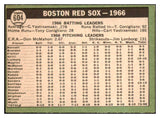 1967 Topps Baseball #604 Boston Red Sox Team VG-EX 516100