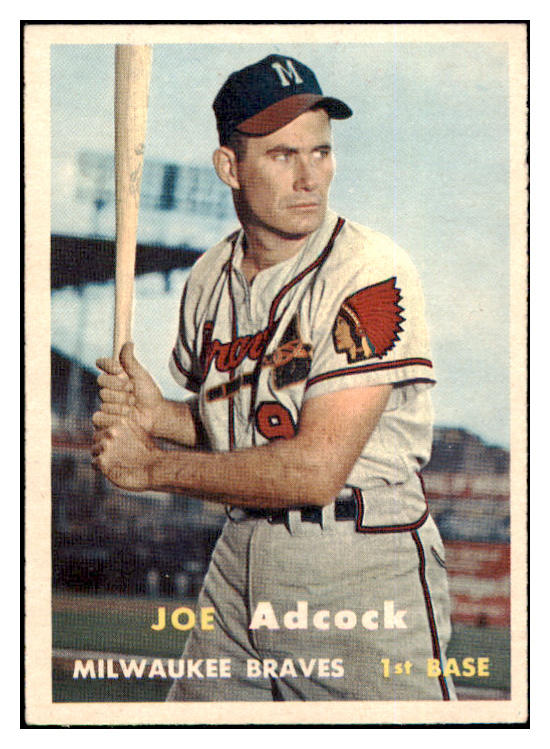 1957 Topps Baseball #117 Joe Adcock Braves EX-MT 516118