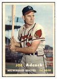 1957 Topps Baseball #117 Joe Adcock Braves EX-MT 516118