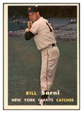 1957 Topps Baseball #086 Bill Sarni Giants EX-MT 516124