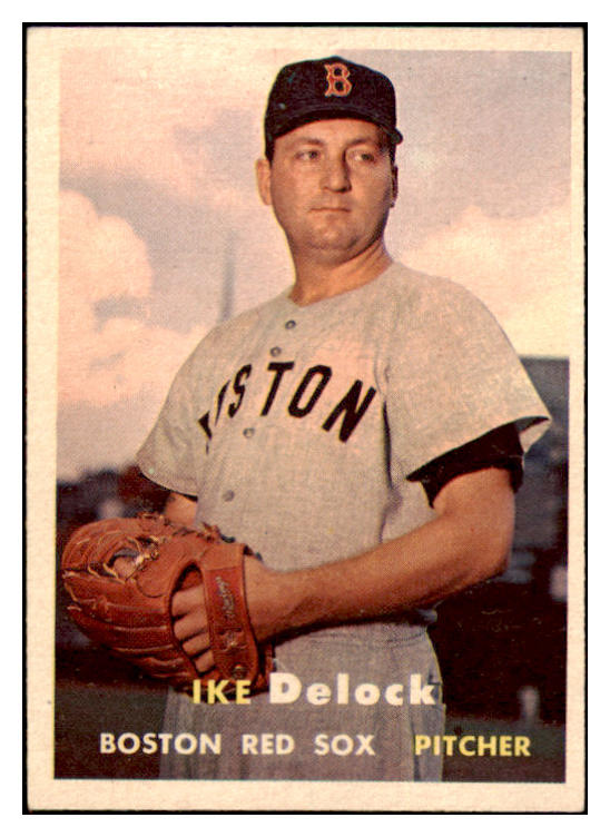 1957 Topps Baseball #063 Ike Delock Red Sox EX-MT 516127