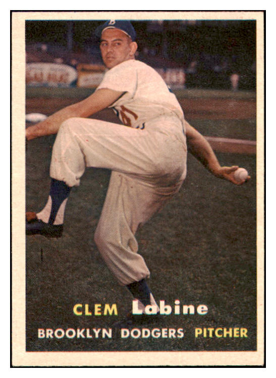 1957 Topps Baseball #053 Clem Labine Dodgers EX-MT 516130