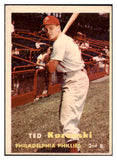 1957 Topps Baseball #027 Ted Kazanski Phillies EX-MT 516138
