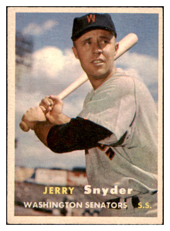 1957 Topps Baseball #022 Jerry Snyder Senators EX-MT 516140