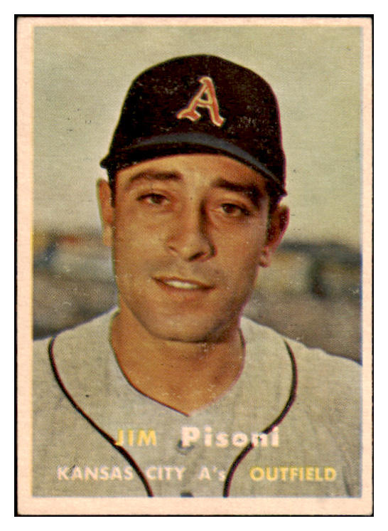 1957 Topps Baseball #402 Jim Pisoni A's EX-MT 516146