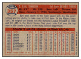 1957 Topps Baseball #357 Earl Torgeson Tigers EX-MT 516149