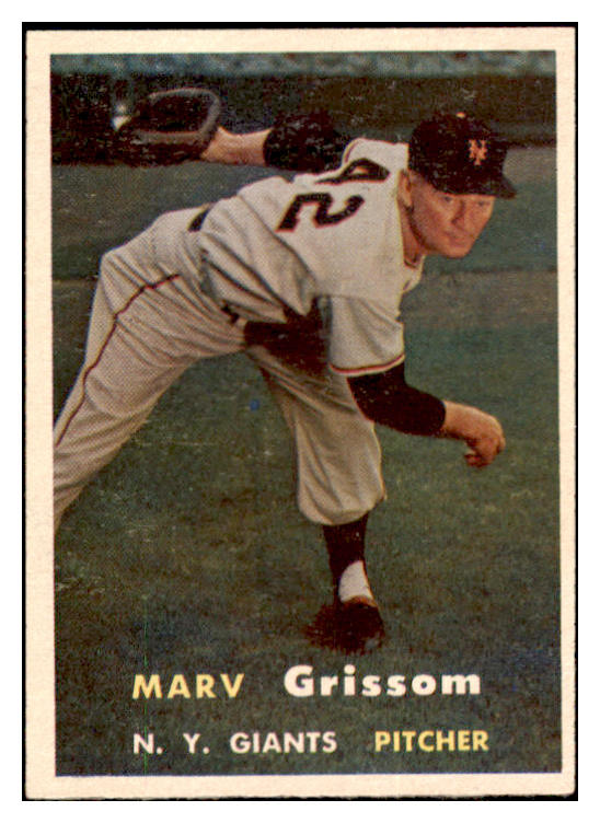 1957 Topps Baseball #216 Marv Grissom Giants EX-MT 516168