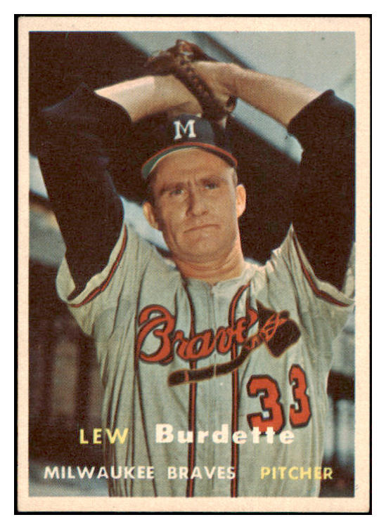 1957 Topps Baseball #208 Lew Burdette Braves EX-MT 516169