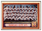 1957 Topps Baseball #204 Kansas City A's Team EX-MT 516170