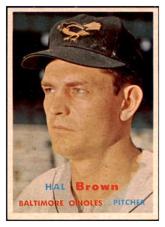 1957 Topps Baseball #194 Hal Brown Orioles EX-MT 516174