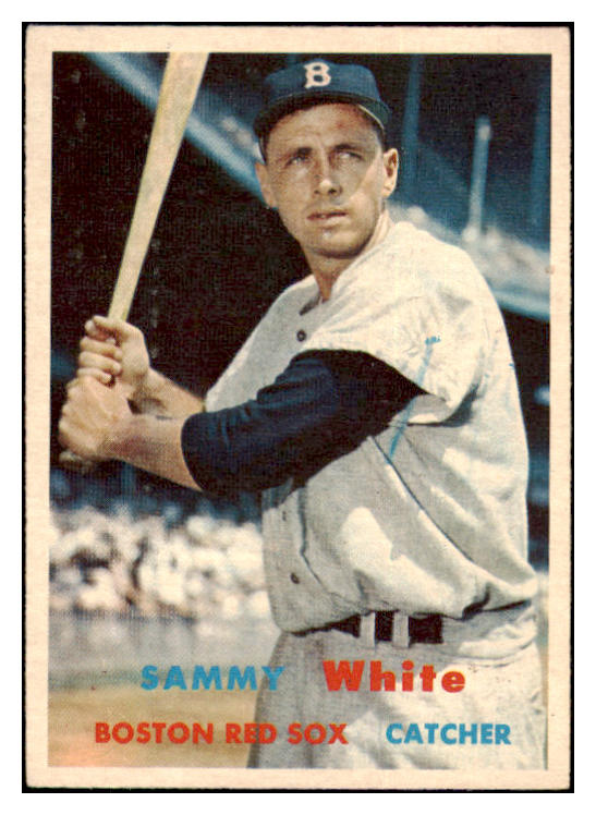 1957 Topps Baseball #163 Sammy White Red Sox EX-MT 516179