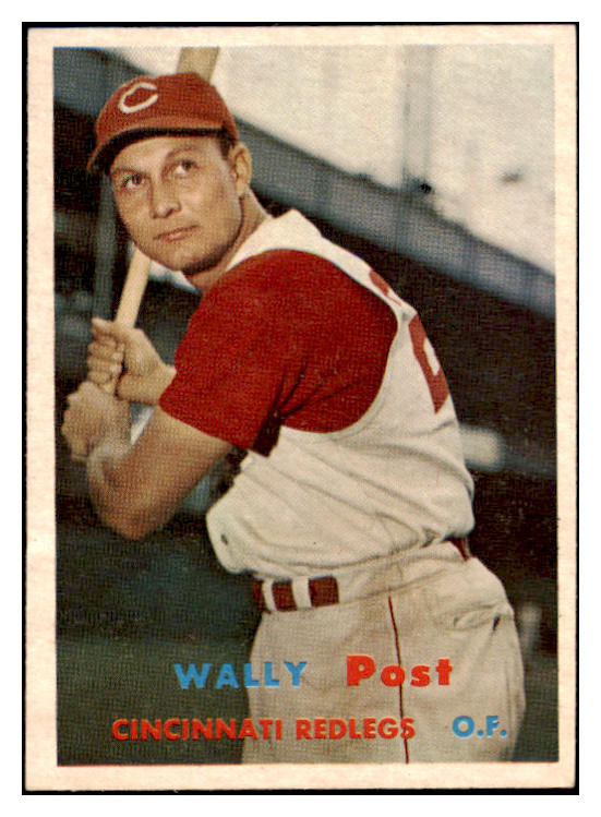 1957 Topps Baseball #157 Wally Post Reds EX-MT 516180