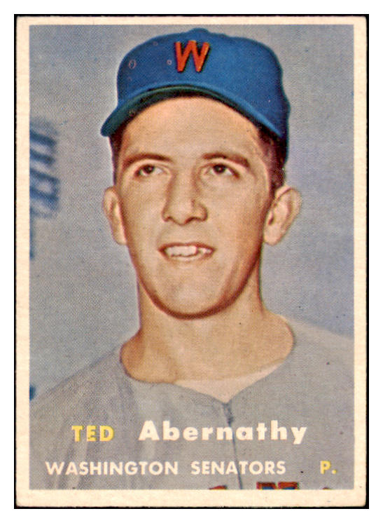 1957 Topps Baseball #293 Ted Abernathy Senators EX-MT 516185