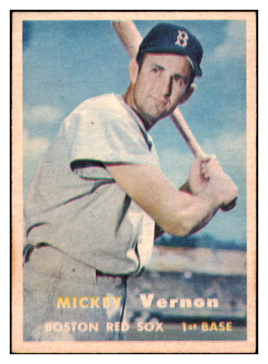 1957 Topps Baseball #092 Mickey Vernon Red Sox EX-MT 516196