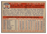 1957 Topps Baseball #078 Vic Wertz Indians EX-MT 516197