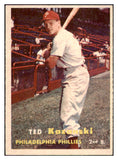 1957 Topps Baseball #027 Ted Kazanski Phillies EX-MT 516201