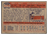 1957 Topps Baseball #179 Ernie Oravetz Senators EX-MT 516205