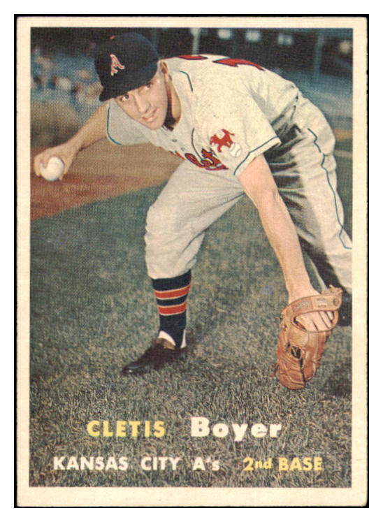 1957 Topps Baseball #121 Cletis Boyer A's EX-MT 516208