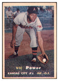 1957 Topps Baseball #167 Vic Power A's EX-MT 516210