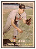 1957 Topps Baseball #244 Billy Loes Orioles EX-MT 516222