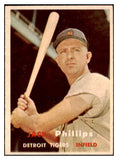 1957 Topps Baseball #307 Jack Phillips Tigers EX-MT 516238