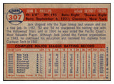 1957 Topps Baseball #307 Jack Phillips Tigers EX-MT 516238