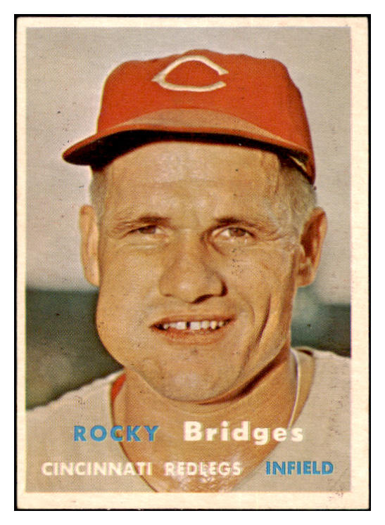 1957 Topps Baseball #294 Rocky Bridges Reds EX-MT 516242