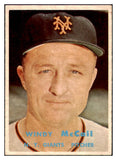 1957 Topps Baseball #291 Windy McCall Giants EX-MT 516243