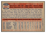 1957 Topps Baseball #267 Danny Kravitz Pirates EX-MT 516246