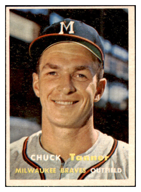 1957 Topps Baseball #392 Chuck Tanner Braves EX-MT 516254