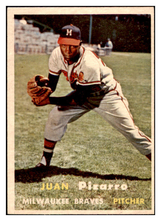 1957 Topps Baseball #383 Juan Pizarro Braves EX-MT 516257