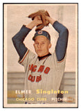 1957 Topps Baseball #378 Elmer Singleton Cubs EX-MT 516258