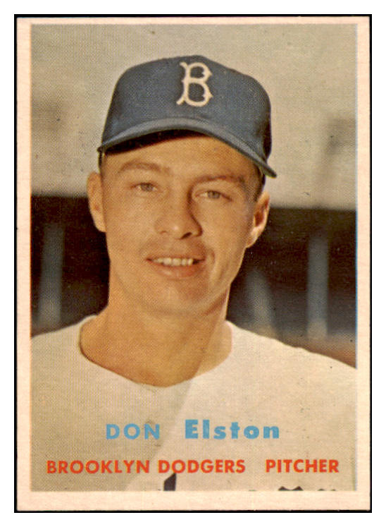 1957 Topps Baseball #376 Don Elston Dodgers EX-MT 516259