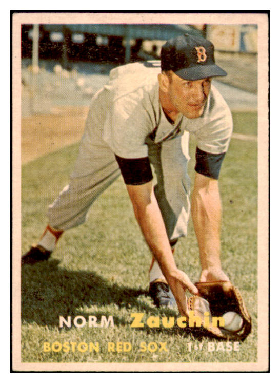 1957 Topps Baseball #372 Norm Zauchin Red Sox EX-MT 516261