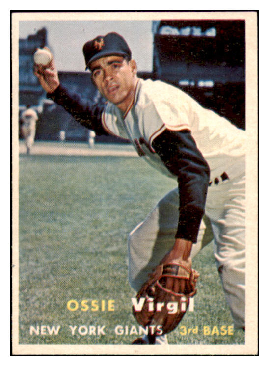 1957 Topps Baseball #365 Ossie Virgil Giants EX-MT 516265