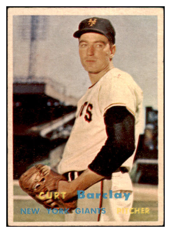 1957 Topps Baseball #361 Curt Barclay Giants EX-MT 516266