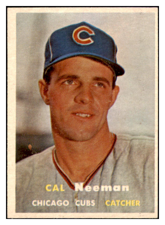 1957 Topps Baseball #353 Cal Neeman Cubs EX-MT 516268