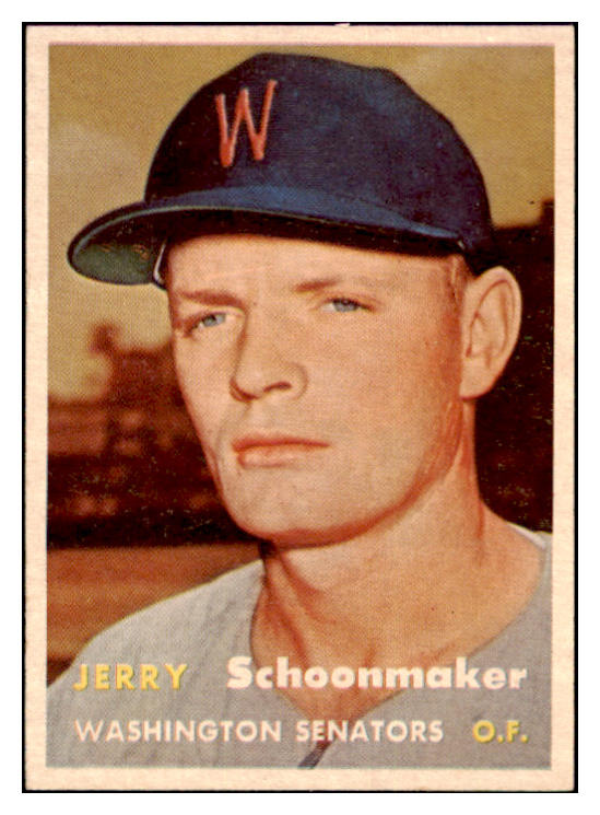 1957 Topps Baseball #334 Jerry Schoonmaker Senators EX-MT 516274