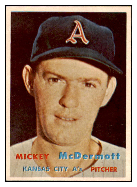 1957 Topps Baseball #318 Mickey McDermott A's EX-MT 516279