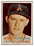 1957 Topps Baseball #318 Mickey McDermott A's EX-MT 516279