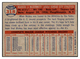 1957 Topps Baseball #318 Mickey McDermott A's EX-MT 516279