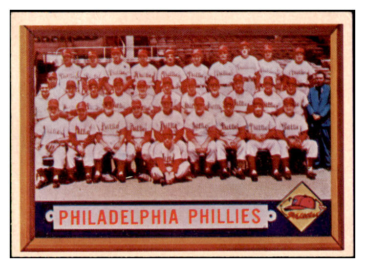 1957 Topps Baseball #214 Philadelphia Phillies Team EX-MT 516289