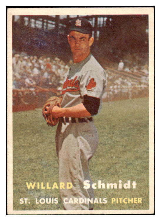 1957 Topps Baseball #206 Willard Schmidt Cardinals EX-MT 516291