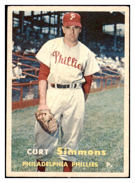 1957 Topps Baseball #158 Curt Simmons Phillies EX-MT 516292